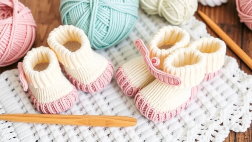 Gratis mönster baby tossor att sticka själv